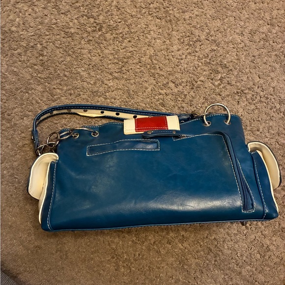 Patriotic Red White & Blue American Flag Boutique Bag Purse Cowgirl Trendy Zip - Picture 4 of 8